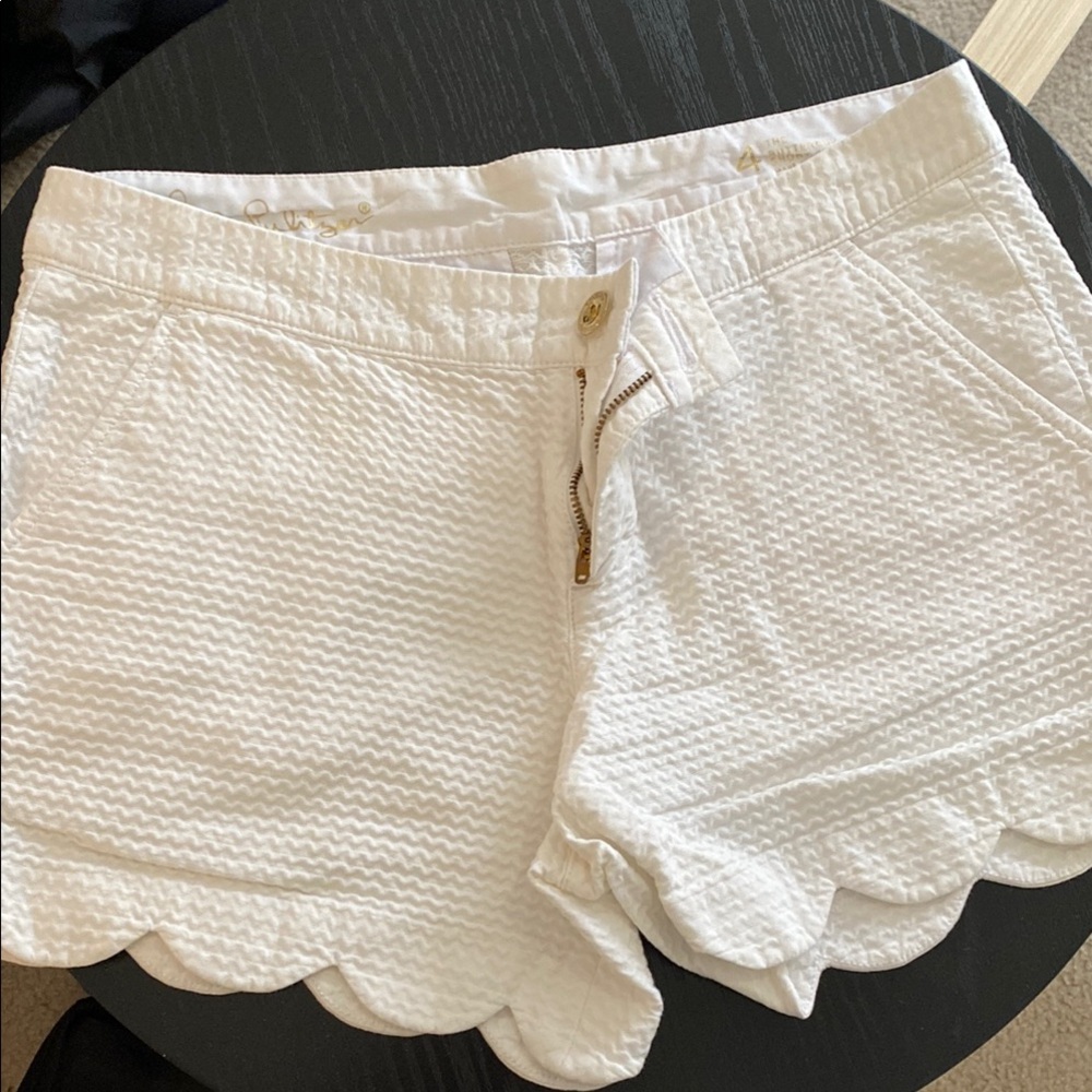Lilly Pulitzer Buttercup White Scalloped Women's Shorts